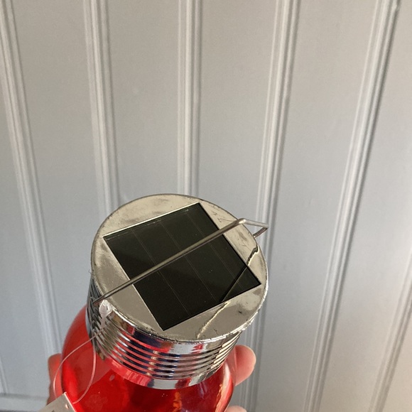 NWT SET of 2 - RED - Solar LED Hanging C9 Bulb Outdoor Decoration Lights - Picture 6 of 8